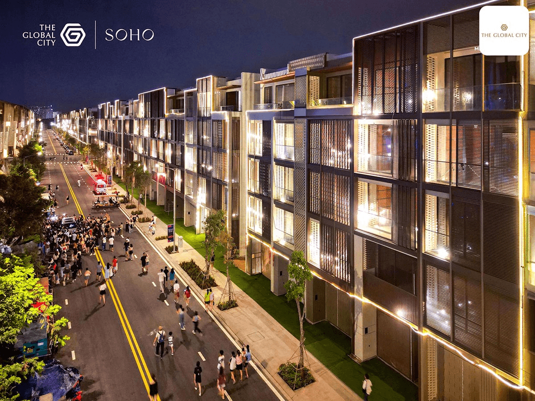 Hình ảnh thực tế nhà phố SOHO Global City.