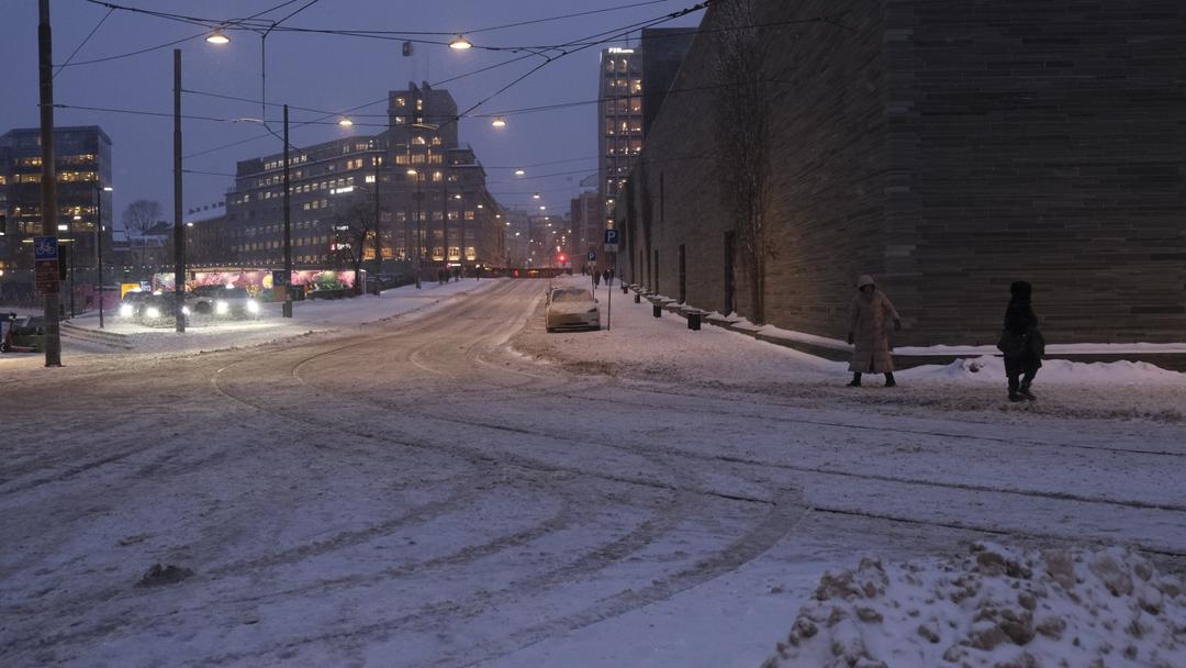 Tuyết rơi dày tại Oslo, Na uy ngày 6/1/2025.