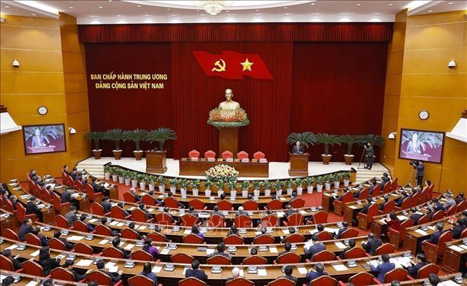 Quang cảnh phiên bế mạc Hội nghị Ban Chấp hành Trung ương Đảng khóa XIII.