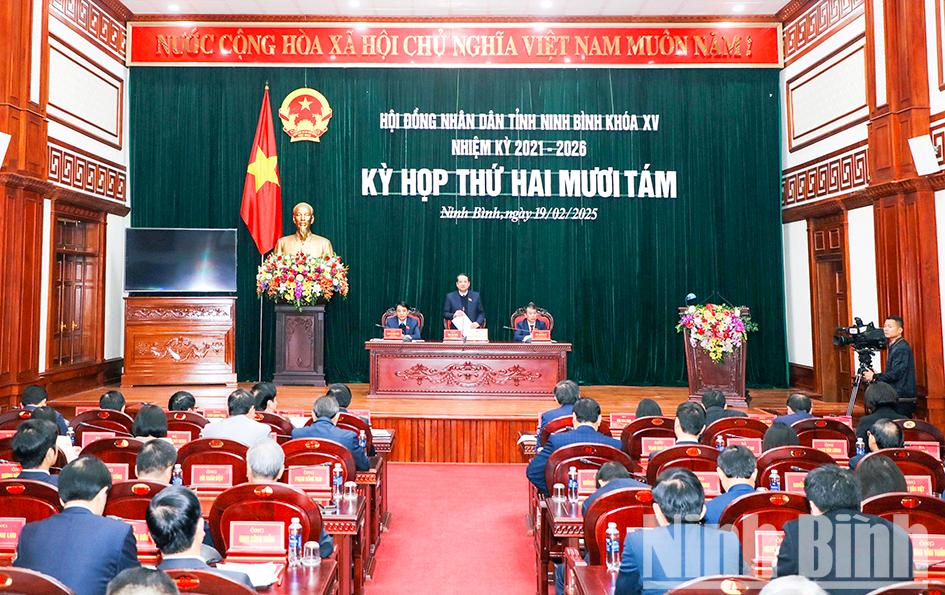 Quang cảnh kỳ họp thứ 28, HĐND tỉnh khóa XV.