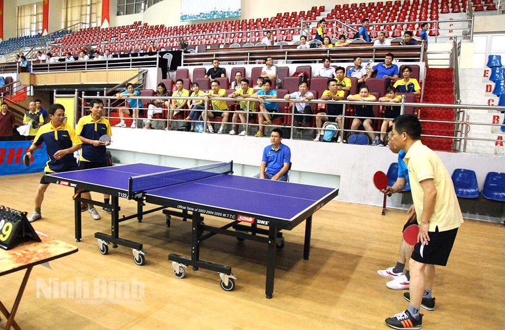 Các vận động viên thi đấu tại Giải Bóng bàn các CLB cúp Liên đoàn năm 2024. Ảnh: Minh Quang