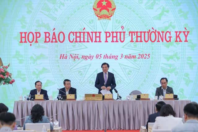 Phiên họp báo Chính phủ thường kỳ tháng 2/2025.