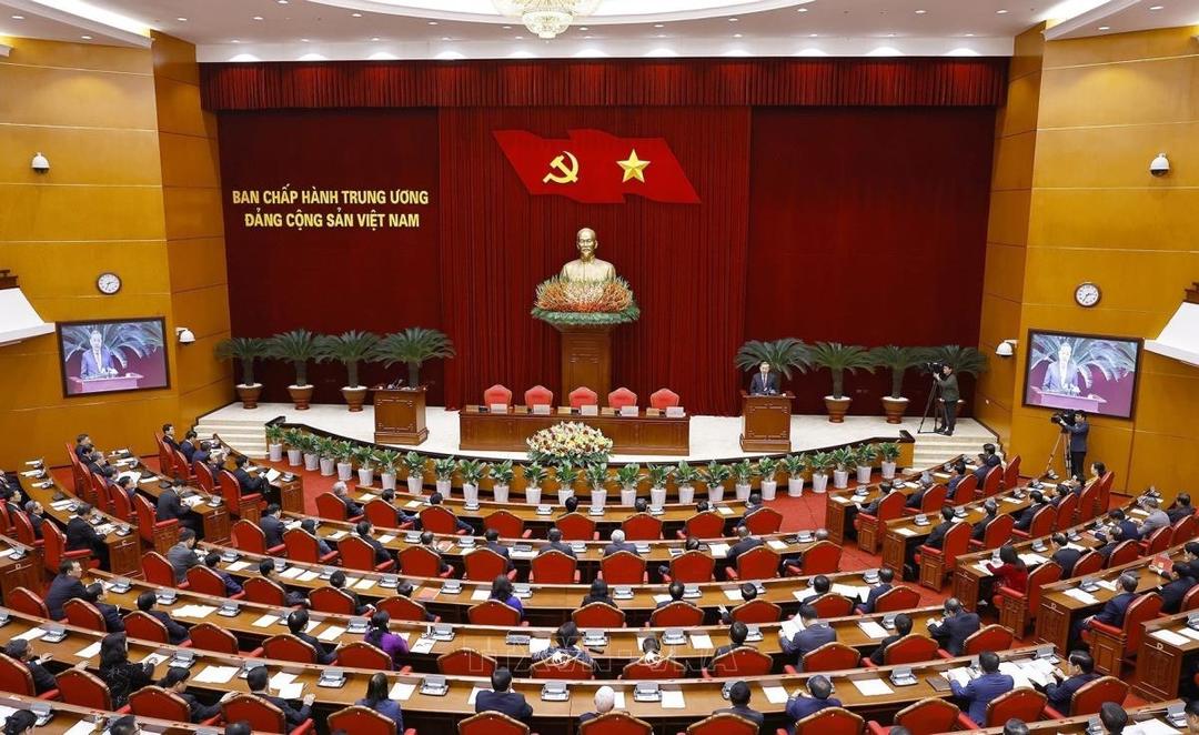 Hội nghị Ban Chấp hành Trung ương Đảng khoá XIII (tháng 1/2025). Ảnh: TTXVN