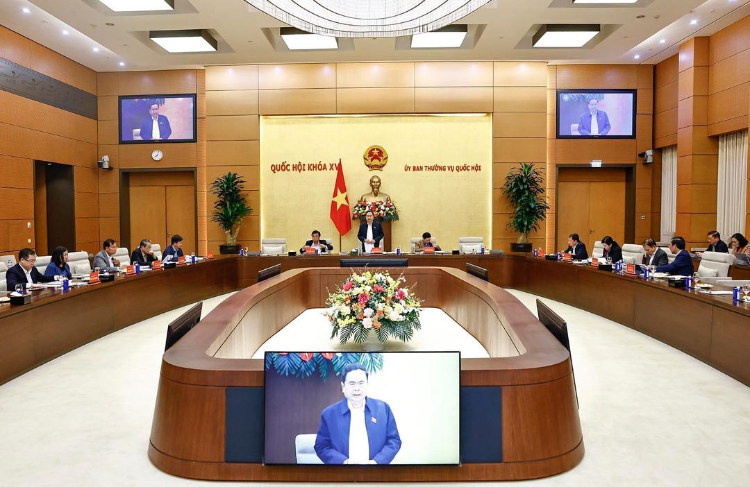 Chủ tịch Quốc hội Trần Thanh Mẫn chủ trì phiên họp.