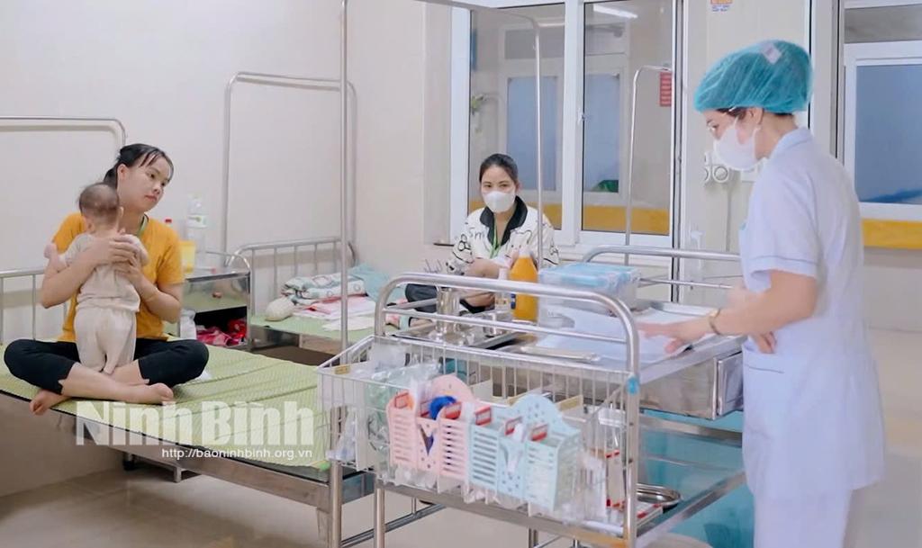 Bệnh nhi điều trị tại Bệnh viện Sản-Nhi Ninh Bình.
