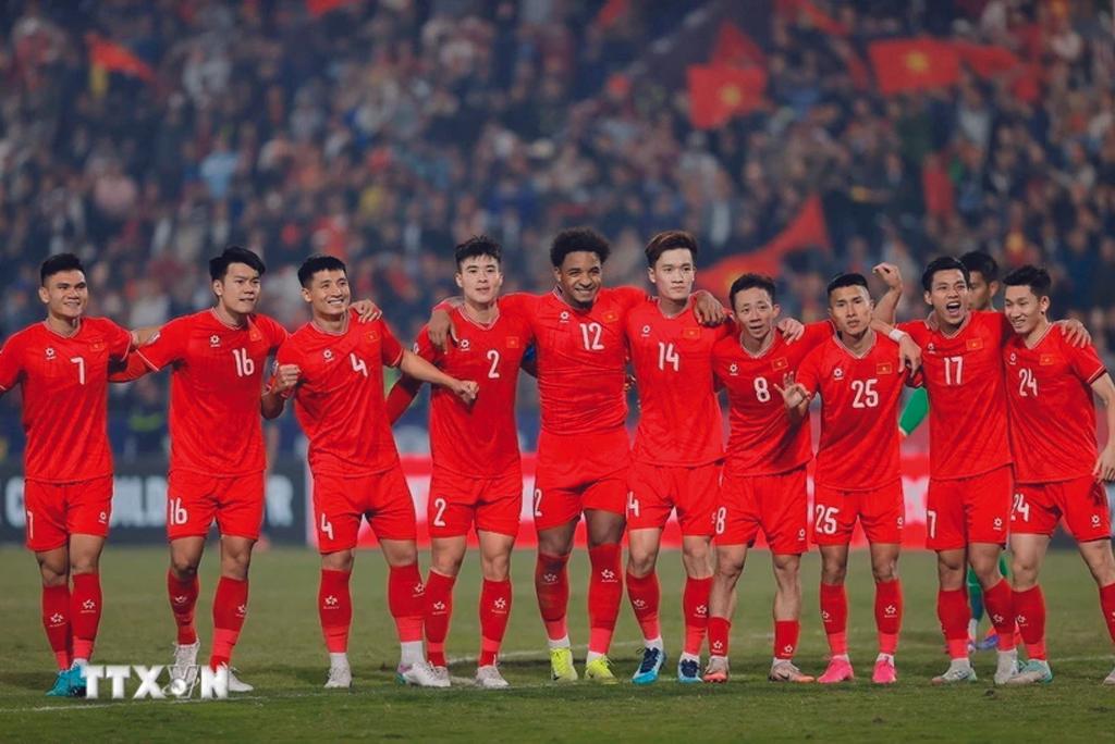 Đội tuyển Việt Nam có bước nhảy vọt trên bảng xếp hạng FIFA. (Ảnh: Minh Quyết/TTXVN)