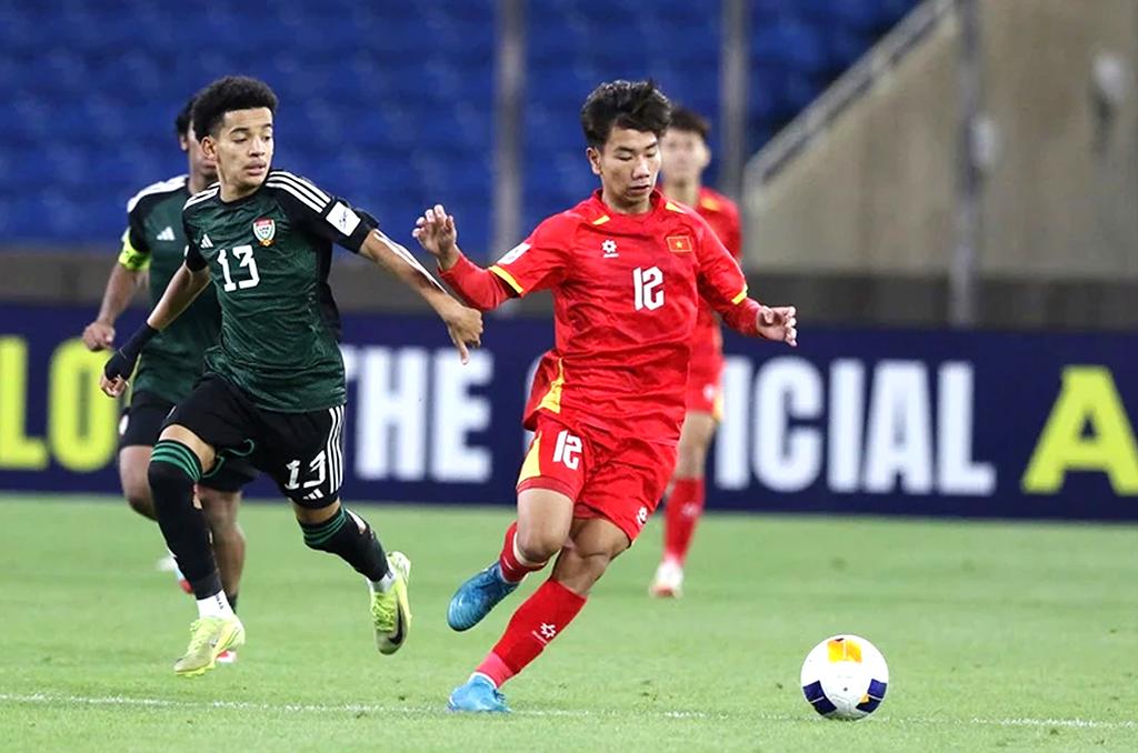 U17 Việt Nam hòa 1-1 U17 UAE và chấp nhận dừng bước tại giải đấu sau 3 trận hòa. (Ảnh: VFF)