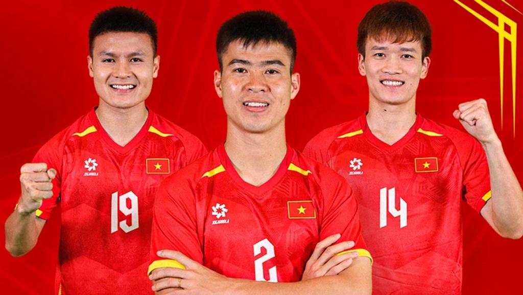 Các cầu thủ Việt Nam tham dự trận đấu giao hữu cùng Manchester United. (Ảnh: VFF)