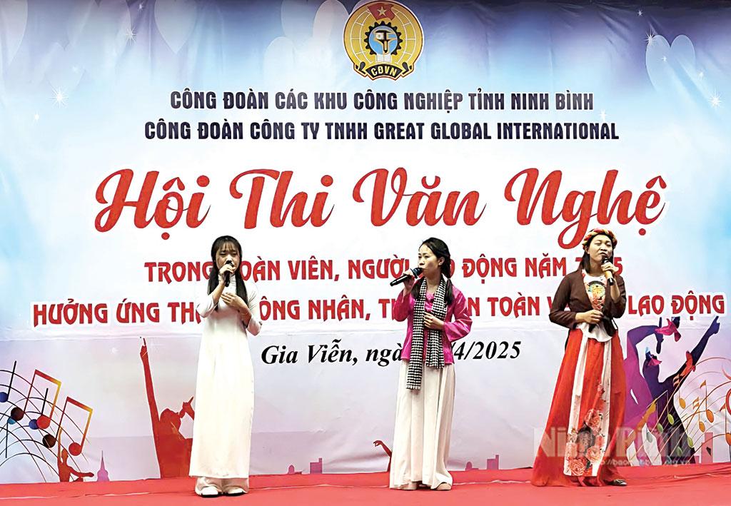 Tiết mục tham gia Hội thi văn nghệ do Công đoàn Công ty TNHH Great Global International, KCN Gián Khẩu (Gia Viễn) tổ chức.