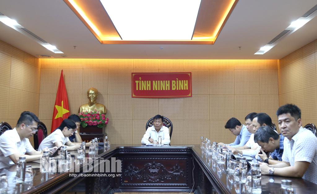Các đại biểu dự hội nghị tại điểm cầu tỉnh Ninh Bình.