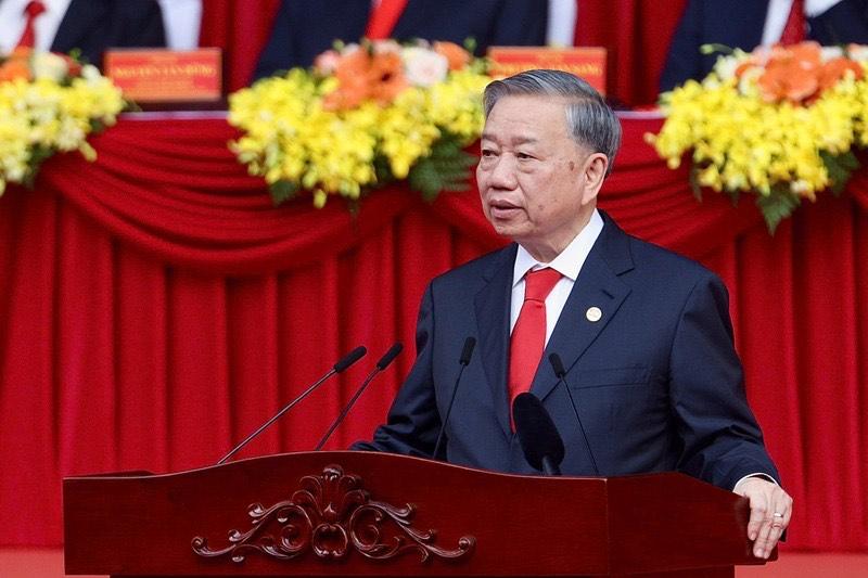 Tổng Bí thư Tô Lâm phát biểu tại Lễ kỷ niệm. Ảnh: DUY LINH