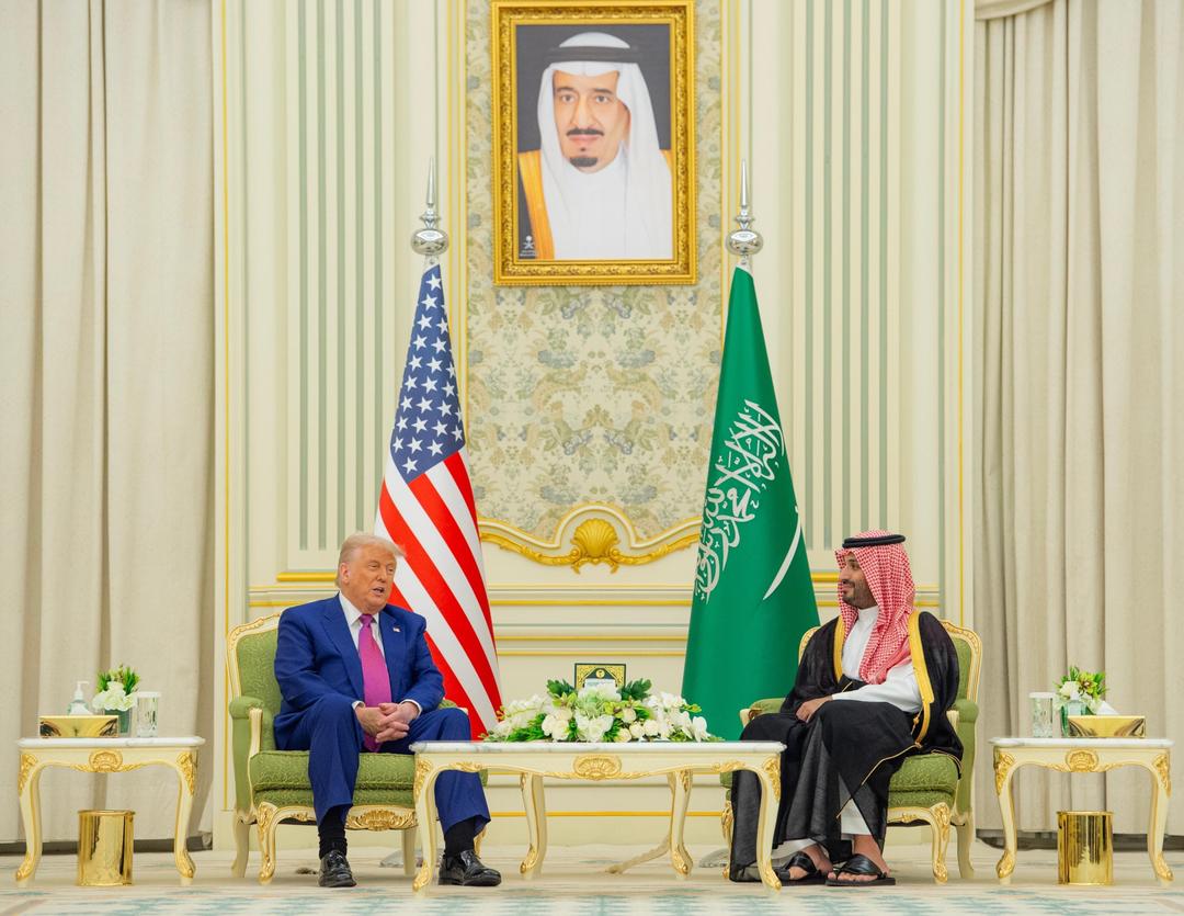 Thái tử Saudi Arabia (Ảrập Xêút) Mohammed bin Salman (phải) và Tổng thống Trump trong cuộc gặp ngày 13/5.