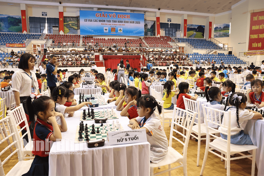 Các vận động viên tham gia thi đấu ở nội dung dành cho lứa 5 tuổi.