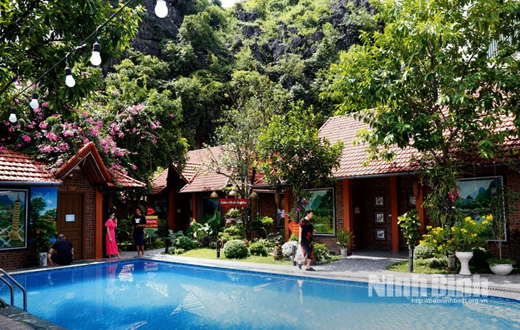 Phát triển du lịch nông thôn là một trong những thế mạnh của Ninh Bình trong xây dựng nông thôn mới. (Trong ảnh: TamCoc Friends homestay ở thôn Đam Khê Trong, xã Ninh Hải, thành phố Hoa Lư). Ảnh: Minh Đường