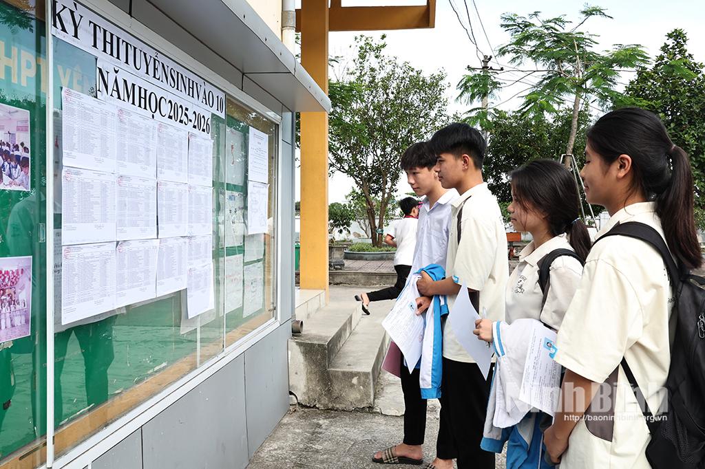 Các em thí sinh xem thông tin phòng thi tại Trường THPT Yên Khánh B.
