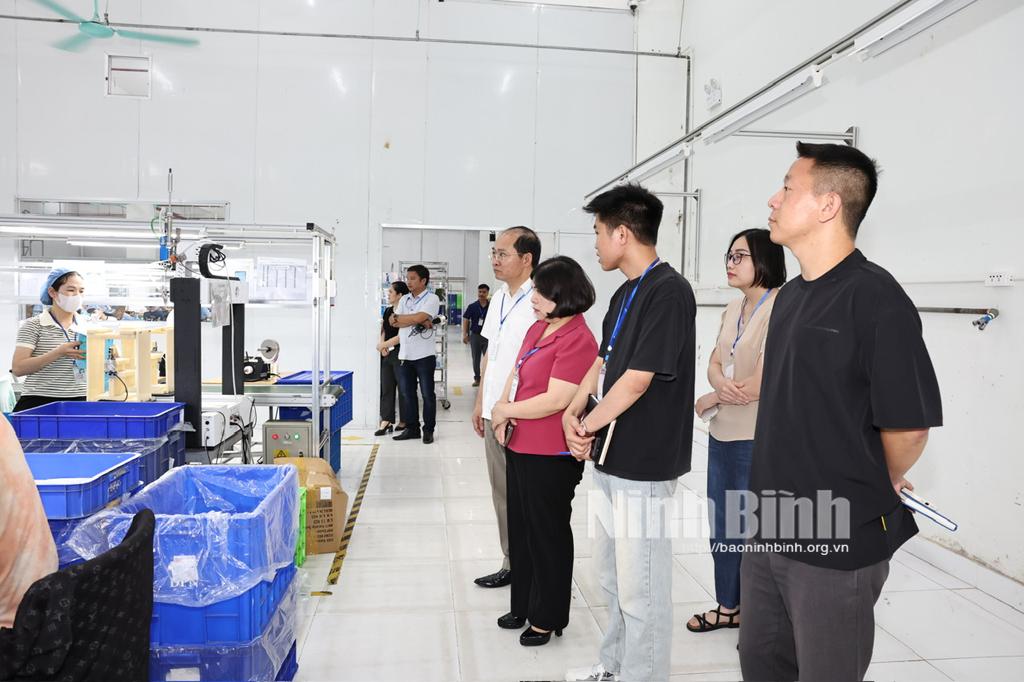 Đoàn kiểm tra việc chấp hành các quy định của pháp luật về an toàn, vệ sinh lao động tại Công ty TNHH Dream Plastic Ninh Bình.