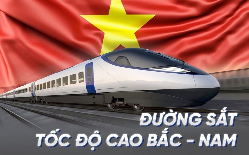 Dự án đường sắt tốc độ cao trên trục Bắc - Nam là công trình giao thông trọng điểm của quốc gia. Ảnh minh họa