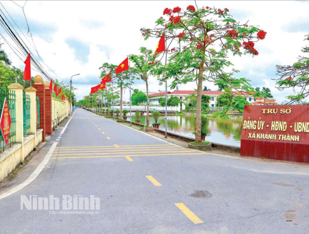Diện mạo nông thôn mới kiểu mẫu xanh, sạch, đẹp của xã Khánh Thành (huyện Yên Khánh). Ảnh: Hoàng Hiệp