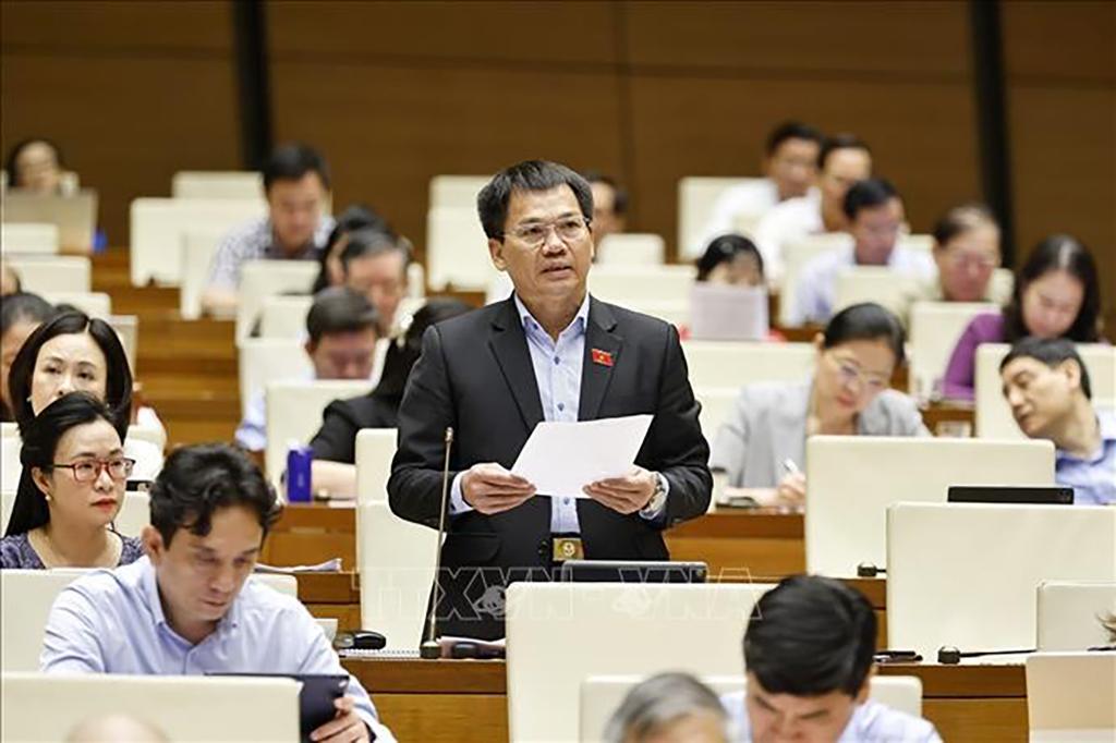 Đại biểu Quốc hội tỉnh Đắk Nông Dương Khắc Mai phát biểu thảo luận về dự án Luật Tình trạng khẩn cấp. Ảnh: TTXVN