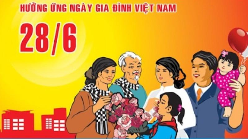 Ngày hội Gia đình Việt Nam năm nay tiếp tục lấy chủ đề giống như chủ đề Ngày hội Gia đình Việt Nam năm 2024, nhằm khẳng định thông điệp quan trọng "Gia đình hạnh phúc-Quốc gia thịnh vượng". (Ảnh minh họa: baovanhoa.vn)