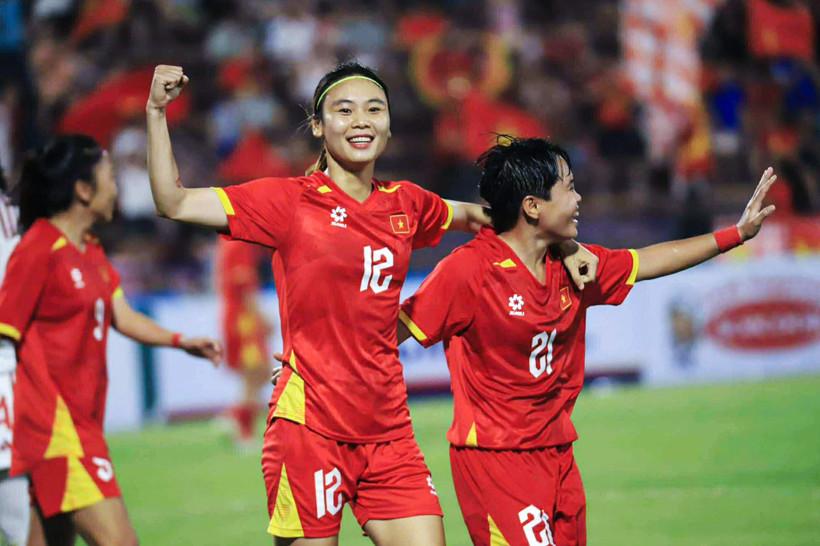 Đội tuyển Nữ Việt Nam khẳng định sức mạnh với 6 điểm tuyệt đối sau 2 lượt trận ở bảng E, Vòng loại Giải bóng đá Nữ châu Á 2026. (Ảnh: Huyền Nguyễn)