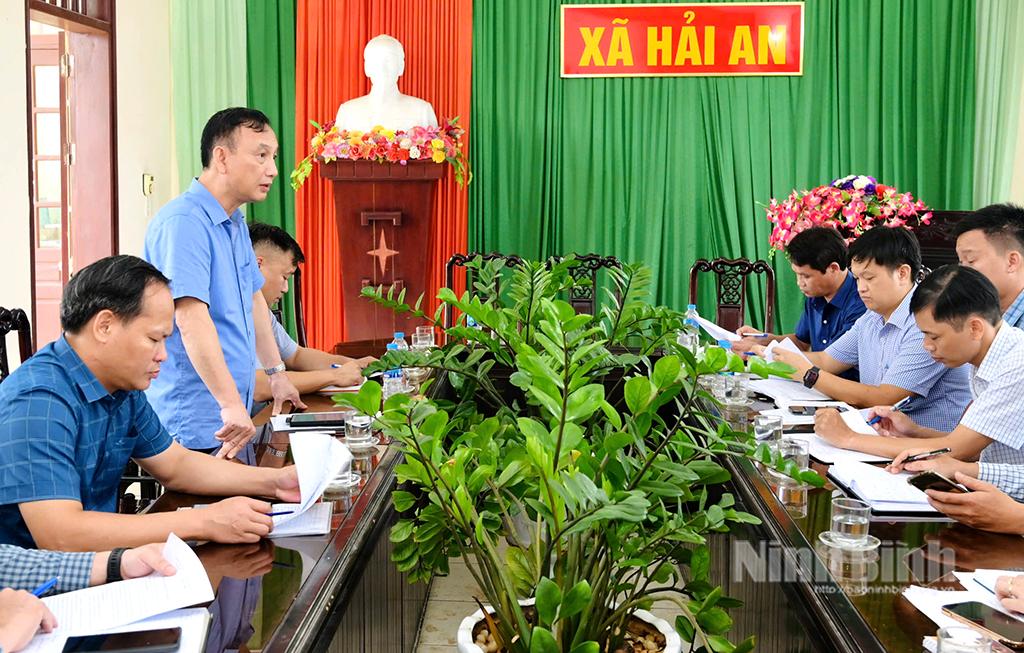 Quang cảnh buổi làm việc tại xã Hải An.