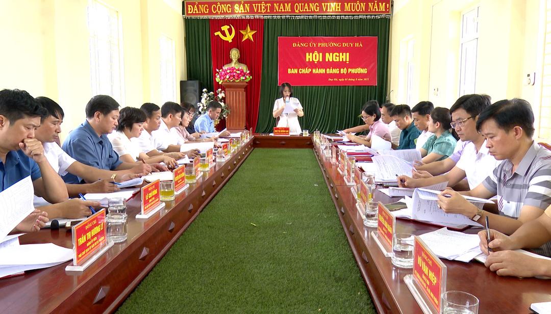 Hội nghị BCH Đảng bộ phường Duy Hà.