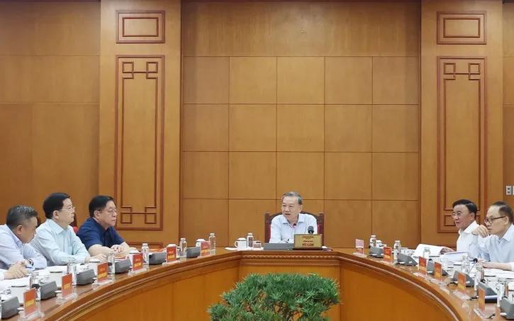 Tổng Bí thư Tô Lâm phát biểu. (Ảnh: TTXVN)