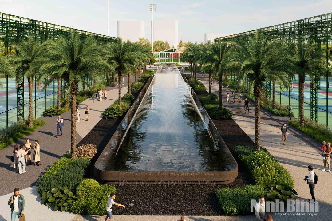 Sun Sports City Ninh Binh sở hữu khuôn viên rộng 22 ha với nhiều cây xanh.