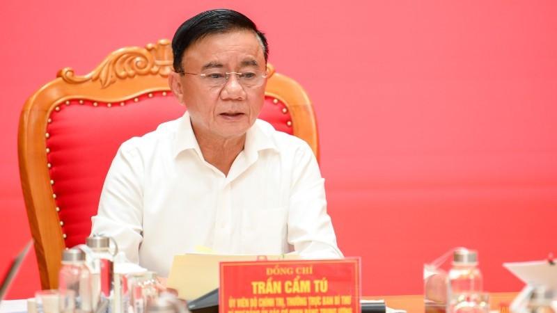 Đồng chí Trần Cẩm Tú, Ủy viên Bộ Chính trị, Thường trực Ban Bí thư. (Ảnh: ĐĂNG KHOA)