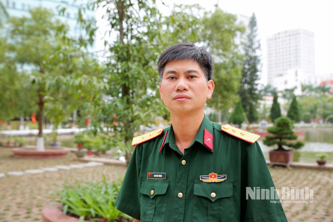 Trung tá Bùi Đức Dương, Chính ủy Ban Chỉ huy Phòng thủ khu vực 3 - Đông A, Bộ CHQS tỉnh Ninh Bình.