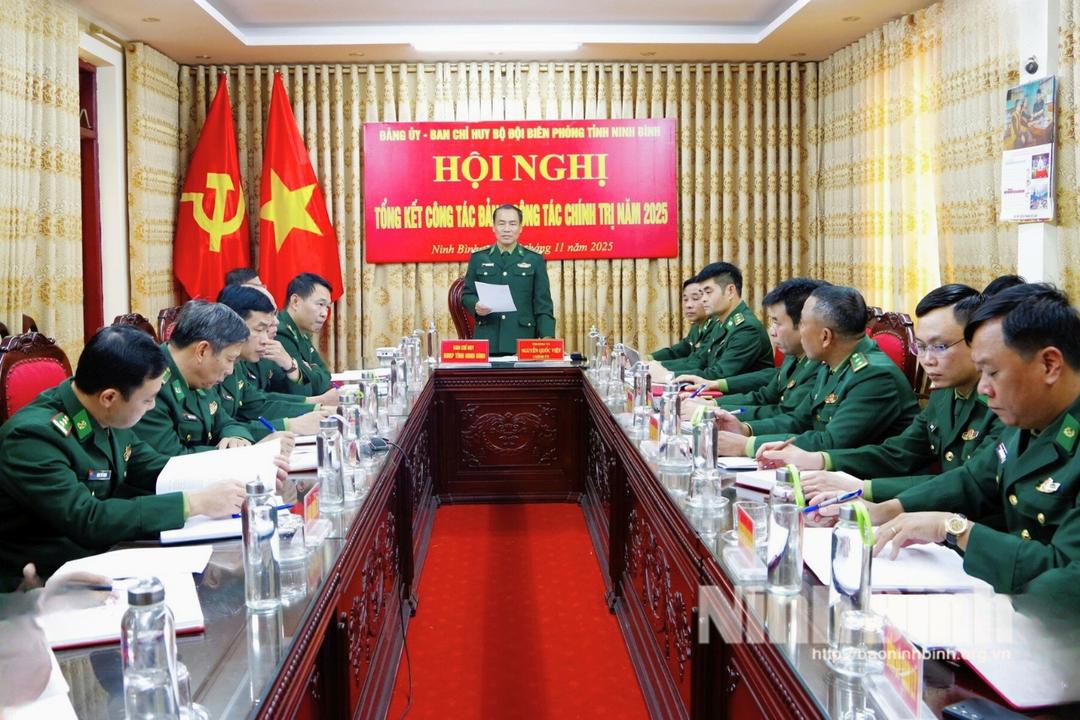 Đảng ủy Ban Chỉ huy BĐBP tỉnh Ninh Bình đánh giá kết quả công tác Đảng, công tác chính trị năm 2025.