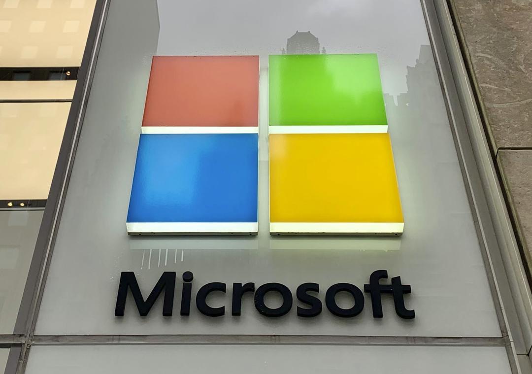 Biểu tượng Microsoft tại New York, Mỹ.