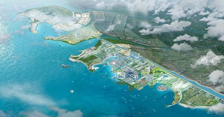 Phối cảnh Khu kinh tế Ninh Cơ, tỉnh Ninh Bình.