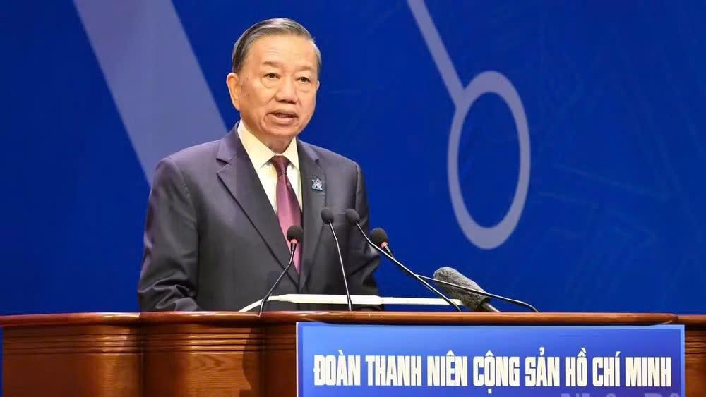 Tổng Bí thư, Chủ tịch nước Tô Lâm phát biểu chỉ đạo Đại hội. (Ảnh: THỦY NGUYÊN-LINH PHAN)