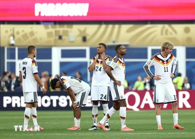 Đức bị loại khỏi World Cup 2026 sau loạt sút luân lưu. (Ảnh: AFP/TTXVN)