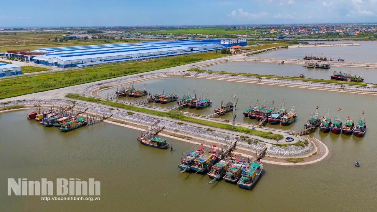 Khu neo đậu tránh trú bão Thịnh Lâm, xã Giao Ninh.