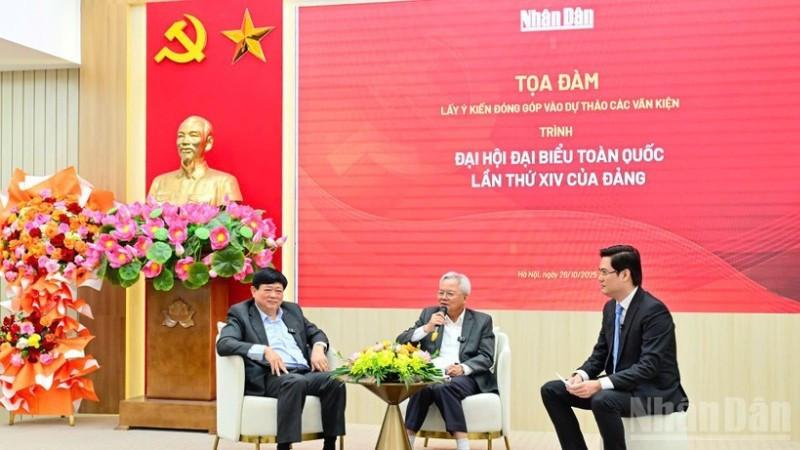 Báo Nhân Dân tổ chức lấy ý kiến các nhà khoa học đóng góp vào dự thảo các văn kiện trình Đại hội XIV của Đảng.