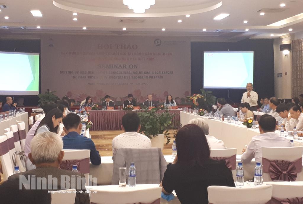Hội thảo "Xây dựng và phát triển chuỗi giá trị nông sản xuất khẩu - Sự tham gia của khu vực HTX Việt Nam"