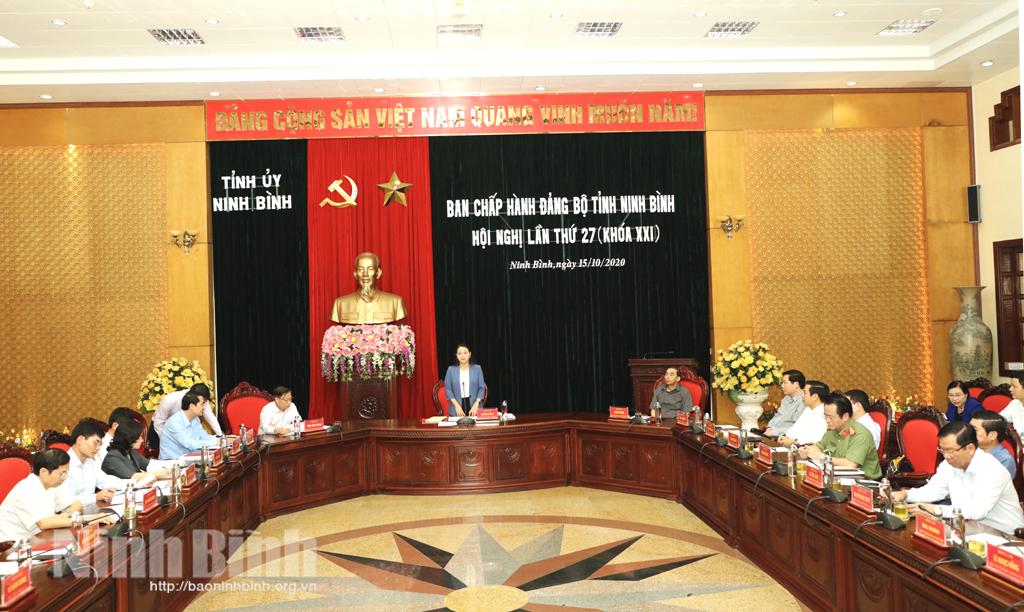 Hội nghị lần thứ 27, Ban Chấp hành Đảng bộ tỉnh khóa XXI