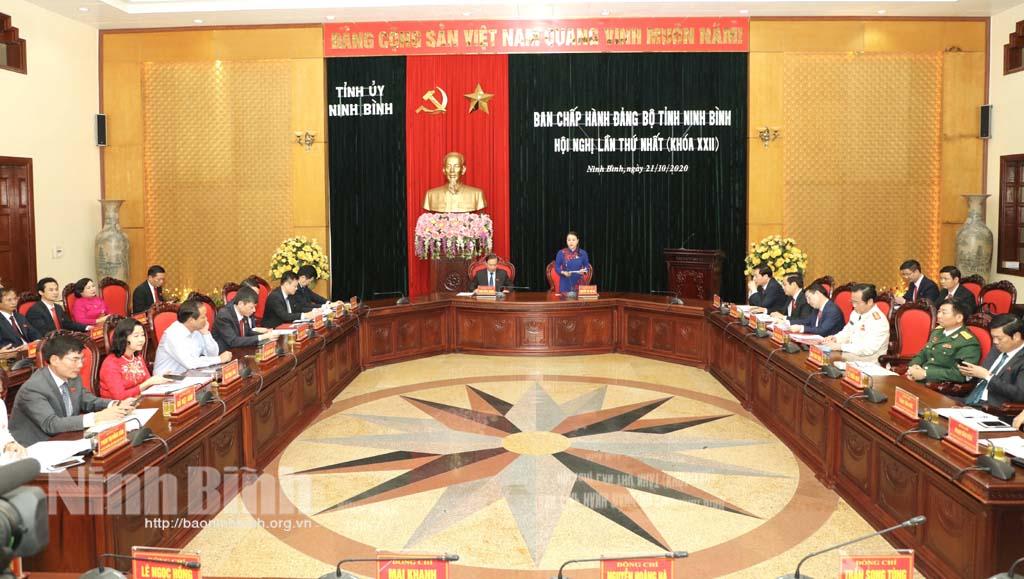 Ban Chấp hành Đảng bộ tỉnh khóa XXII, nhiệm kỳ 2020-2025 họp phiên thứ nhất