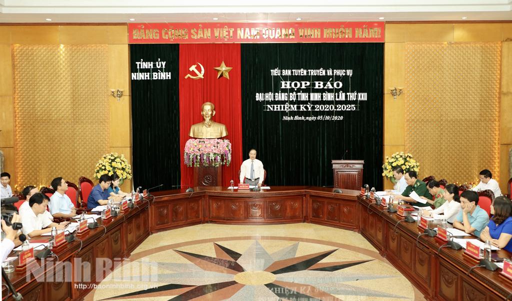 Họp báo thông tin về Đại hội đại biểu Đảng bộ tỉnh lần thứ XXII, nhiệm kỳ 2020 - 2025