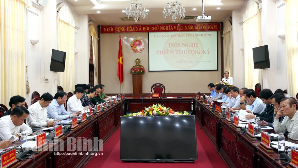 UBND tỉnh họp phiên thường kỳ đánh giá tình hình kinh tế- xã hội tháng 10 và 10 tháng năm 2020