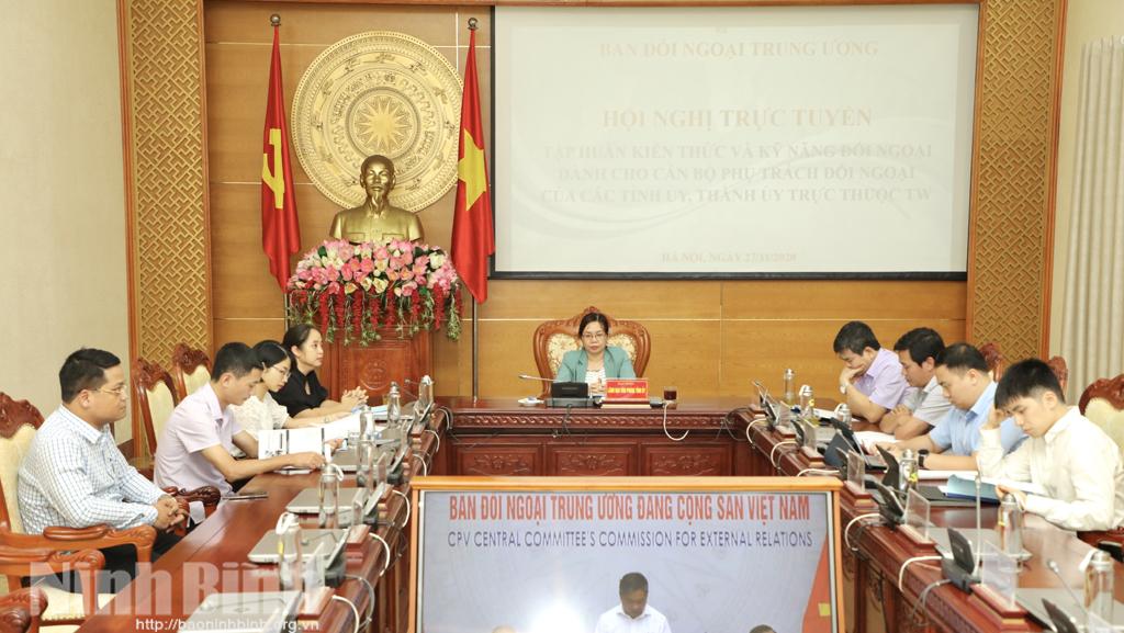 Hội nghị trực tuyến tập huấn kiến thức kỹ năng đối ngoại