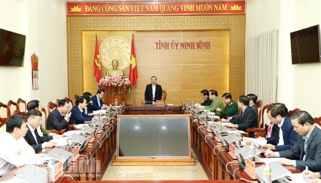 Thường trực Tỉnh ủy giao ban công tác tháng 10