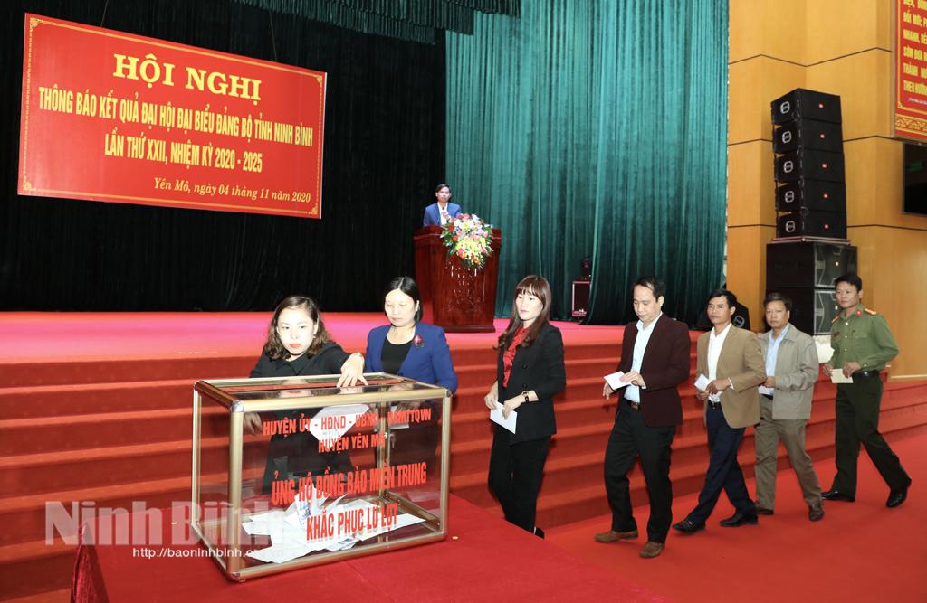 Huyện Yên Mô phát động quyên góp ủng hộ đồng bào miền Trung