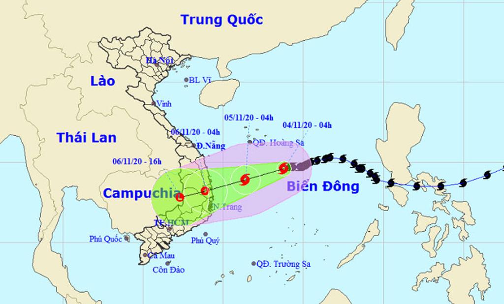 Vùng biển Quảng Nam đến Ninh Thuận có gió giật mạnh từ chiều 4-11