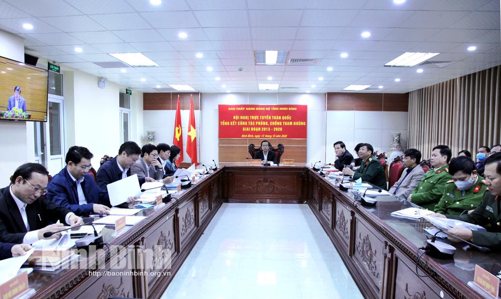 Hội nghị trực tuyến toàn quốc tổng kết công tác phòng, chống tham nhũng giai đoạn 2013-2020