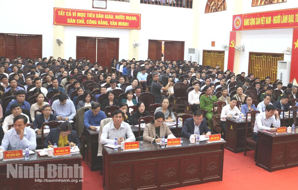 Huyện Nho Quan, thành phố Tam Điệp học tập, quán triệt triển khai thực hiện Nghị quyết Đại hội Đảng bộ tỉnh lần thứ XXII