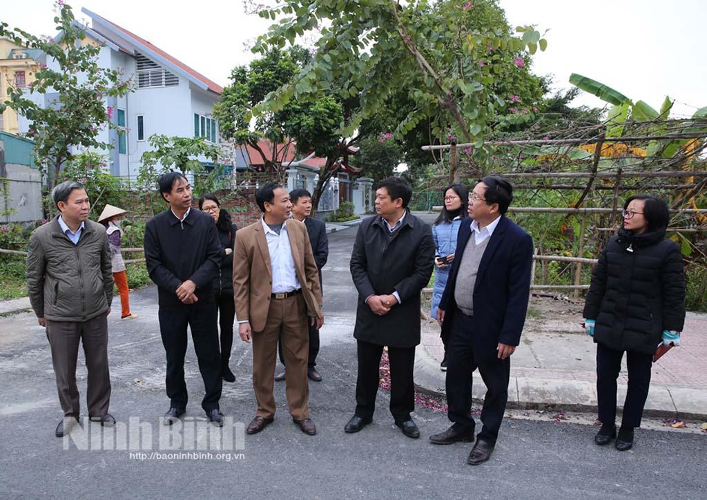 Kiểm tra, thẩm định các tiêu chí xã nông thôn mới kiểu mẫu tại xã Ninh Mỹ